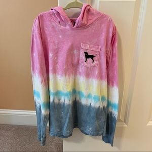 The Black Dog Kids Cadet T-Shirt Hoodie Tie Dye Size Small